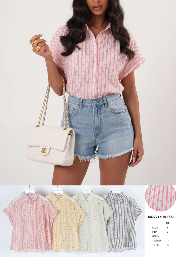 Koszule damska (Francja produkt) Roz Standard, Mix Kolor .Paczka 10 szt 1